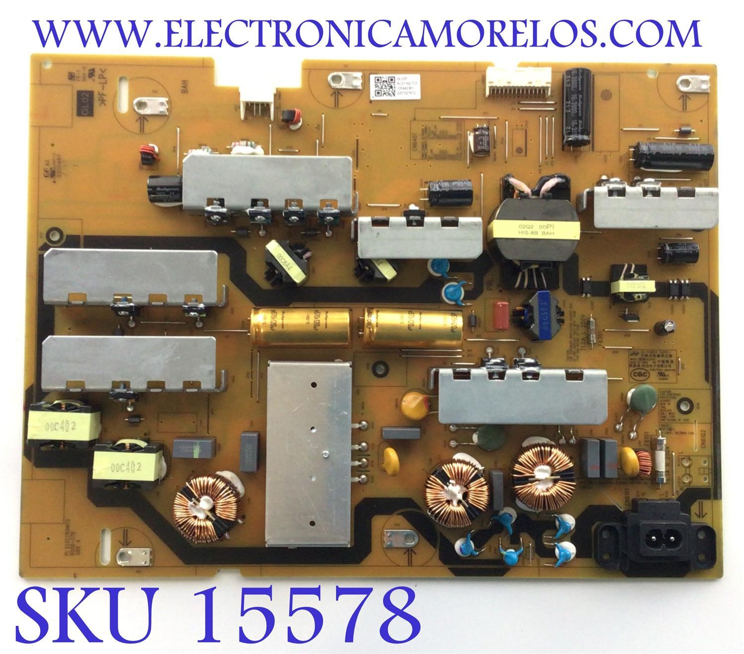 FUENTE DE PODER ORIGINAL PARA TV SONY / NUMERO DE PARTE 100442361 / B55D-37B / 1-004-423-61 / AC21162-7LF / AC21162  /PANEL YSCM065CC011 / BOEI650WQ1 / DISPLAY HV650QUB-F9K / MODELO KD-65X80K / KD65X80K / KD-65X80CK / KD65X80CK / KD-65X77CL / KD65X77CL